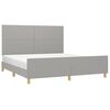 vidaXL Bedframe zonder matras stof lichtgrijs 160x200 cm