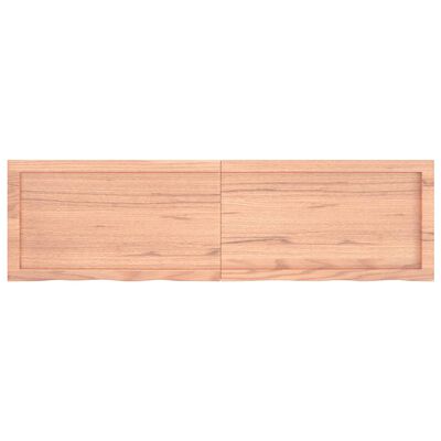 vidaXL Wandschap 140x40x(2-6)cm behandeld massief eikenhout lichtbruin