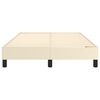 vidaXL Boxspring bed kunstleer cr&egrave;mekleurig 120x200 cm