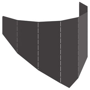 vidaXL Gazonrand 100 x 45 cm Staal Zwart