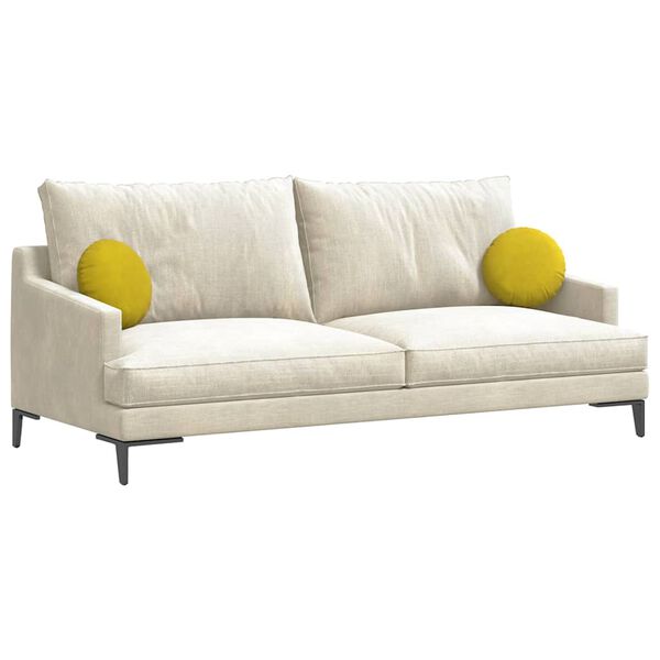 vidaXL Zitkussens 2 stuks Geel &Oslash; 40 x 13 cm Fluweel