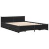 vidaXL Bedframe met lades bewerkt hout zwart 150x200 cm
