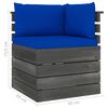 vidaXL 9-delige Loungeset met kussens pallet massief grenenhout