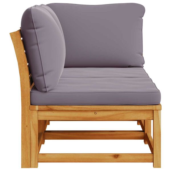 vidaXL 2-delige Loungeset met kussens massief acaciahout