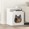 vidaXL Kattenhuis Wit 42,5 x 40 x 53,5 cm Bewerkt hout