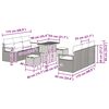 vidaXL Tuin Sofa Set met opslag 9 pcs Zwart Poly riet
