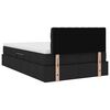 vidaXL Opbergbed met LED met matras Zwart 120 x 200 cm Polyester