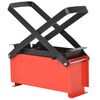 vidaXL Brikettenpers voor papier 34x14x14 cm staal zwart en rood