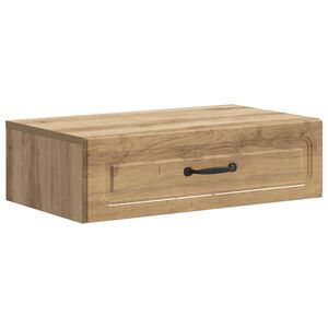 vidaXL Wandmontage Zijtafel Artisanaal eiken 59 x 34,5 x 17 cm
