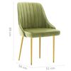 vidaXL Eetkamerstoelen 6 st fluweel lichtgroen