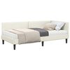 vidaXL Hoekbedframe met Matras Anders 2 st Cr&egrave;me Fluweel