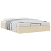 vidaXL Bedframe zonder matras 140x190 cm stof cr&egrave;mekleurig