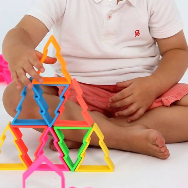 D&euml;na 6-delige Speelgoedset Neon bomen silicone