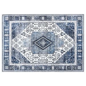 vidaXL Vloerkleed ORIZ Donkerblauw 140 x 200 cm 100% polyester