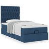 vidaXL Ottoman bed met matras 80x200cm stof blauw