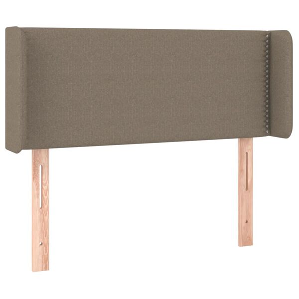 vidaXL Hoofdbord met randen 93x16x78/88 cm stof taupe