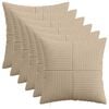 vidaXL Kussensloop 6 st ALMELO Taupe 30 x 30 cm corduroy