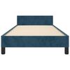 vidaXL Bedframe zonder matras 90x200 cm fluweel donkerblauw