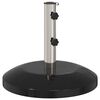 vidaXL Parasolvoet voor 40-50 mm paal 26.75 kg Zwart Graniet en RVS