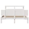 vidaXL Bedframe met hoofdbord massief grenenhout wit 150x200 cm
