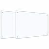 vidaXL Keukenachterwand 2 st Doorzichtig 90 x 60 cm gehard glas