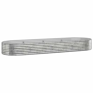 vidaXL Plantenbak 322x100x36 cm gegalvaniseerd staal zilverkleurig