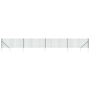 vidaXL Draadgaashek met grondankers 0,8x10 m groen