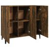 vidaXL Dressoir 90x34x80 cm bewerkt hout gerookt eikenkleurig