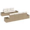 vidaXL Tuin Sofa Set met kussen 8 pcs Beige poly rattan
