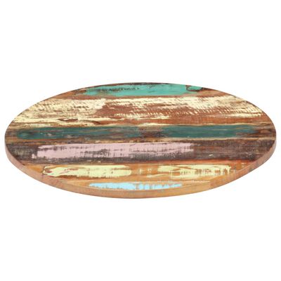 vidaXL Tafelblad rond 25-27 mm 40 cm massief gerecycled hout