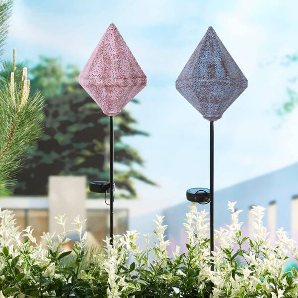 Luxform Tuinlamp op stok Myra solar LED blauw