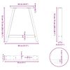 vidaXL Eettafelpoten 2 st A-vormig 80x(72-73) cm staal antraciet
