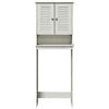 vidaXL Toiletkast met plank VIGO Wit en Antiek Wit 60 x 27 x 161 cm