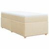 vidaXL Boxspring met matras stof cr&egrave;mekleurig 100x200 cm