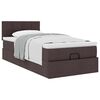 vidaXL Ottoman bed met matras 80x200cm stof donkerbruin