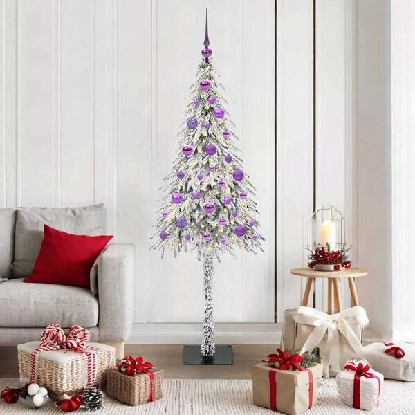vidaXL Kerstboom met 150 LED met standaard Wit 150 cm PE en staal