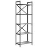 vidaXL Boekenkast 5-laags 56 x 34 x 171 cm Bewerkt hout Grijs Sonoma