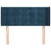 vidaXL Hoofdbord met randen 103x16x78/88 cm fluweel donkerblauw