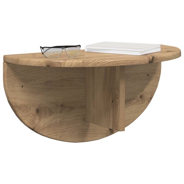 vidaXL Wandplank 2 pcs Artisan Eiken 48 x 24 x 24 cm Bewerkt hout