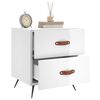 vidaXL Nachtkastje 40x35x47,5 cm bewerkt hout hoogglans wit