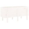 vidaXL Plantenbak verhoogd 121x50x57 cm massief grenenhout wit