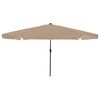 vidaXL Tuinparasol Taupe en Zwart 395 x 395 x 245 cm