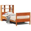 vidaXL Bed met boekenkast zonder matras grenenhout wasbruin 75x190 cm