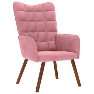 vidaXL Relaxstoel fluweel roze