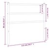vidaXL Vervangend hoofdbord 107 cm metaal zwart
