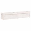 vidaXL Plantenbak 150x31x31 cm massief grenenhout wit