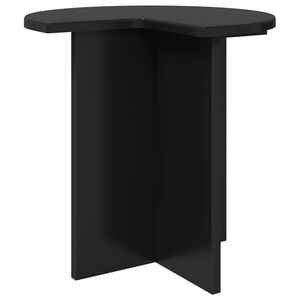 vidaXL Bijzettafel met opslag Zwart eiken &Oslash; 39 x 38 cm Bewerkt hout