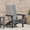 vidaXL Vouw Adirondack Stoel Lichtgrijs 80,5 x 74,5 x 92 cm HDPE