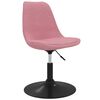 vidaXL Eetkamerstoelen draaibaar 6 st fluweel roze