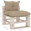vidaXL 6-delige Loungeset met kussens pallet grenenhout